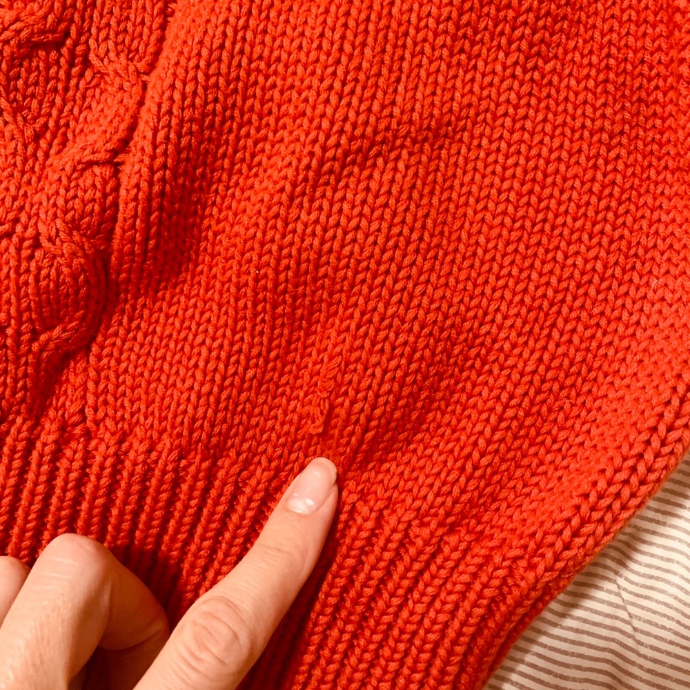 VINTAGE Liz Claiborne red knit cropped sweater - Picture 8 of 8